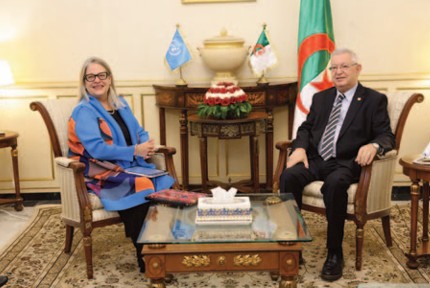 عبرت عن تقديرها لدور الجزائر الريادي والمتقدم داخل المنظمة :ناصري يستقبل سافينا كلوديا أماصاري السفيرة المنسقة المقيمة لمنظمة الأمم المتحدة بالجزائر